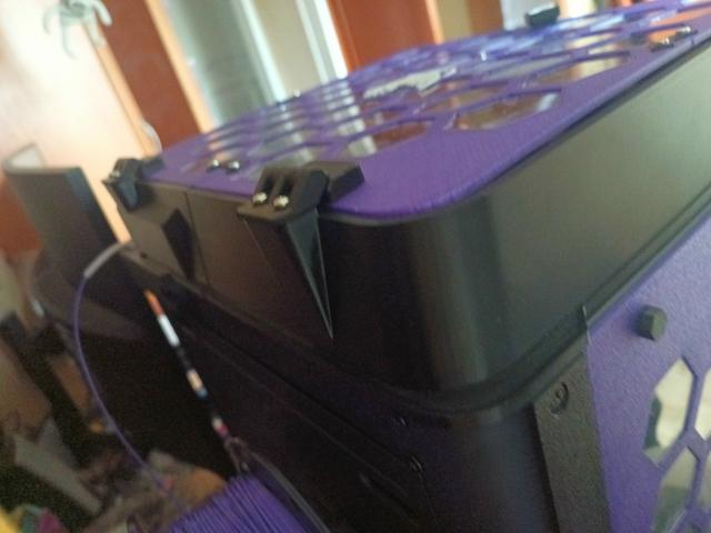 Rear parts of top riser and flat handle for the lid for Flashforge Adventurer 5M (AD5M) 3D model thumbnail
