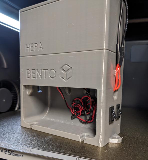 BentoBox Base with switch cutouts and wire management 3D model thumbnail