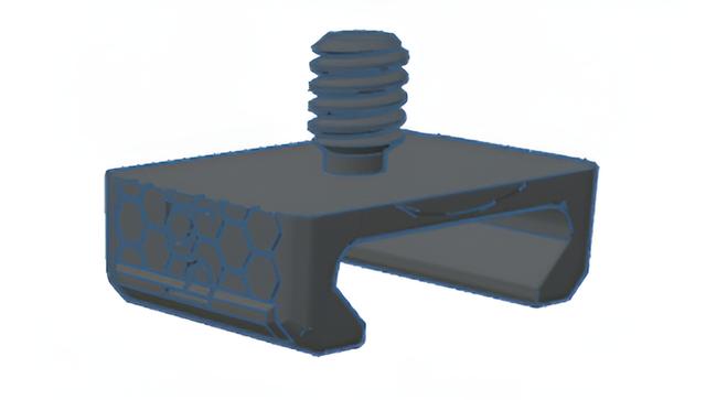 Nerf Gun Rail Camera Tripod Mount 3D model thumbnail