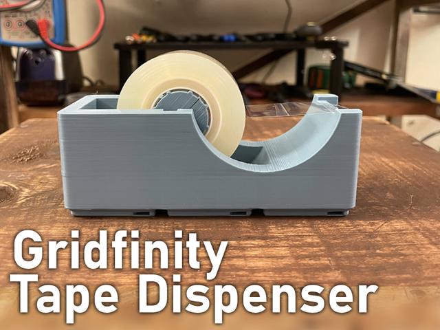 Gridfinity Scotch Tape Dispenser 3D model thumbnail