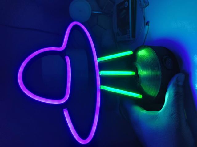 UFO Neon Sign 3D model thumbnail