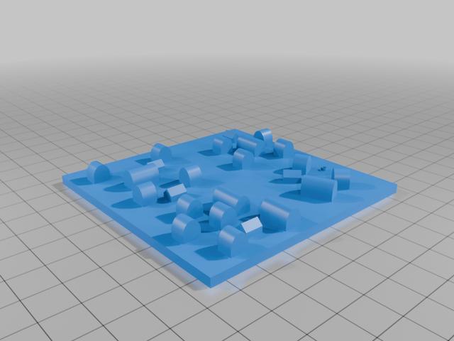 Ancient Gaul Village 80mm x 80mm in 2mm Scale 3D model thumbnail