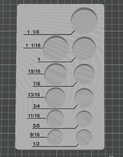 (5 set variations) 1/2" Drive Imperial Socket Organization, Gridfinity 3D model thumbnail