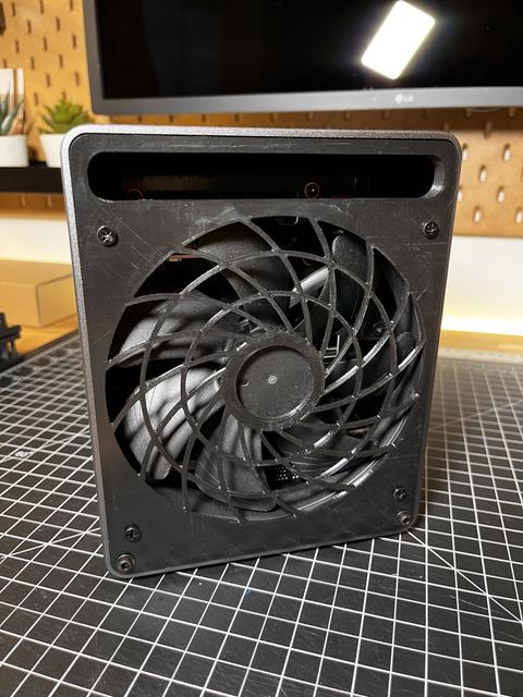 Modded Back for AOOSTAR WTR Pro With Noctua High-Efficiency Grill 3D model thumbnail