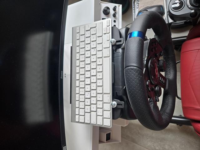 Apple Magic Keypoard Holder for Logitech G923 G29 G920 3D model thumbnail
