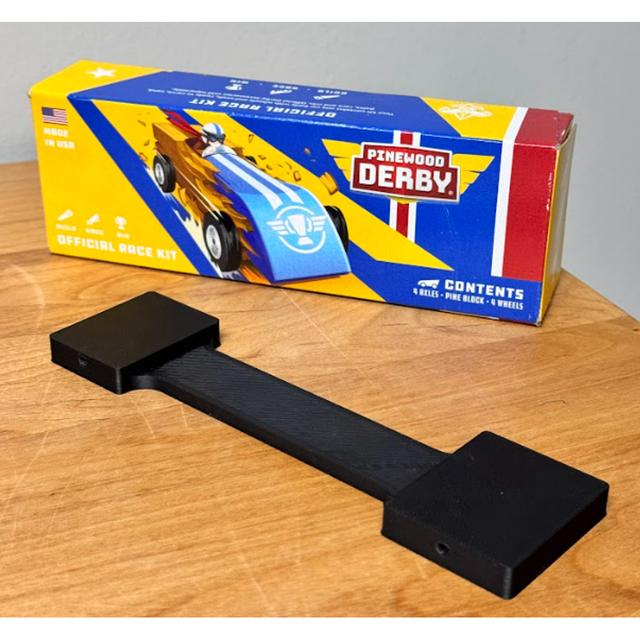 Pine Wood Derby -Test Chassis 3D model thumbnail