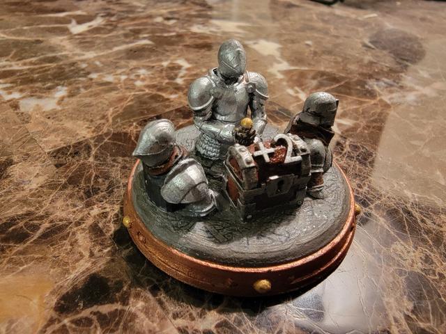Largest Army trophy for Settlers of Catan, high detail. 3D model thumbnail