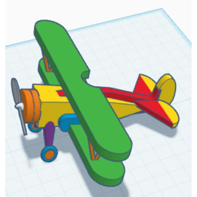 mini airplane 3D model thumbnail
