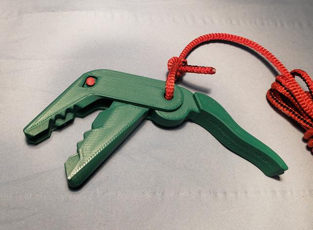Dino-Clip with hole for Lanyard 3D model thumbnail