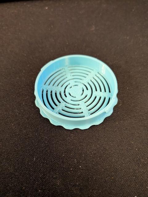 Super fast silica gel desiccant spool container - Lid Remix (tighter fit) for thinner walls (0.2) 3D model thumbnail