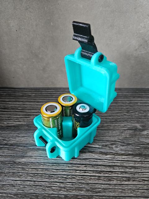 18350 x4 Battery case (Rugged Box) 3D model thumbnail