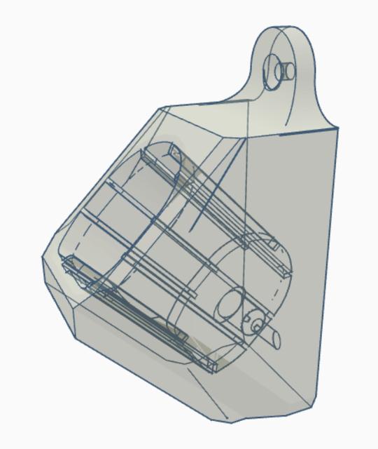 Ryobi battery holder 3D model thumbnail