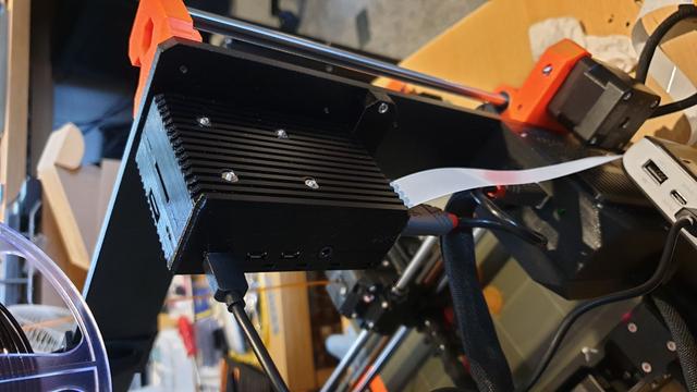 Raspberry Pi 4B Prusa i3 MK3S Mount 3D model thumbnail