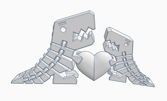 Flex Rex and Baby Rex 3D model thumbnail
