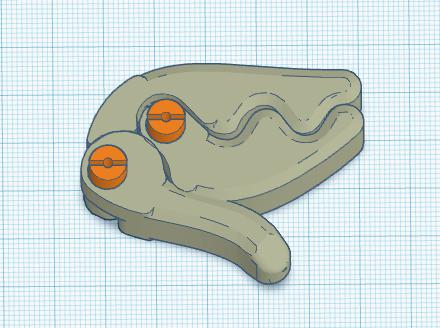 pinza cocodrilo  (alligator clip) 3D model thumbnail
