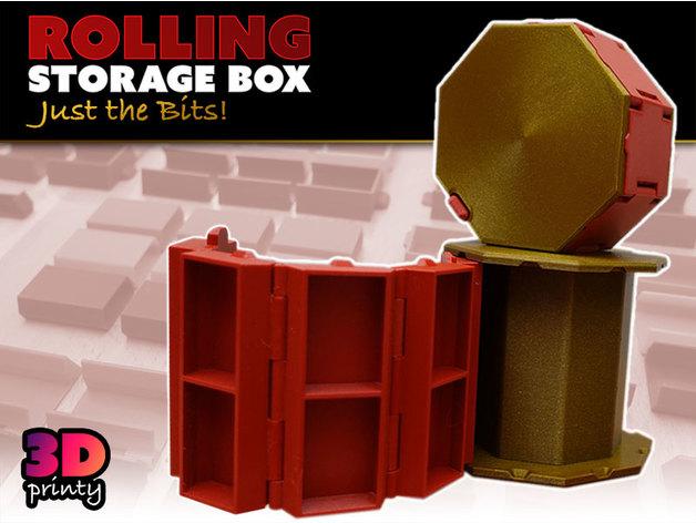 Rolling Storage Box - Just the Bits 3D model thumbnail
