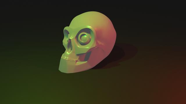 Lucky 13 Halloween Skull head 3D model thumbnail