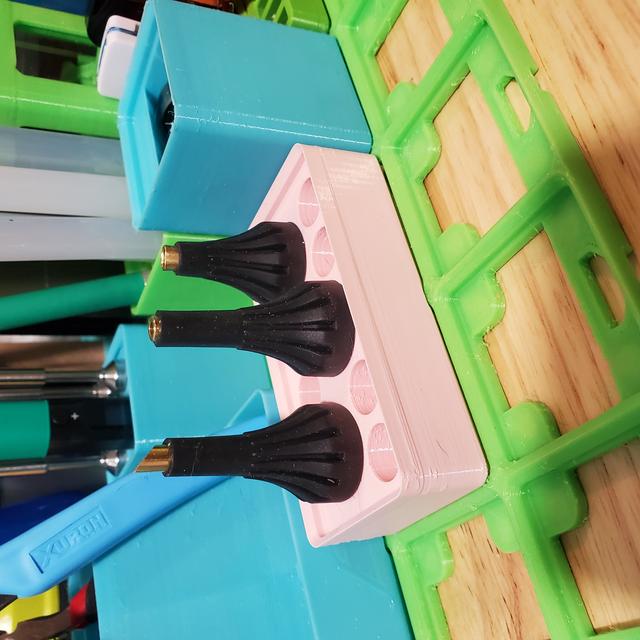 Gridfinity Refined Ryobi Glue Gun Tip Holder 3D model thumbnail