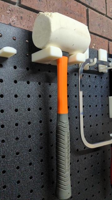 Mallet Holder (Sy's Peglock System) 3D model thumbnail