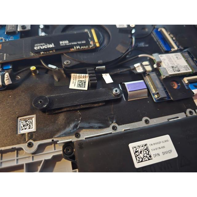 Dell Pro 16 PC16250 2230 to 2280 Mounting Bracket 3D model thumbnail