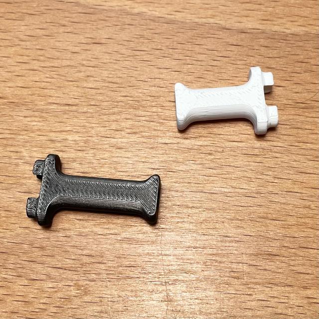 Longer simple screwed T-Nuts Hook for Ikea Skadis 3D model thumbnail