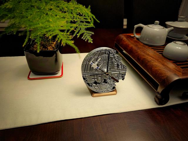 Desktop Death Star Clock 3D model thumbnail