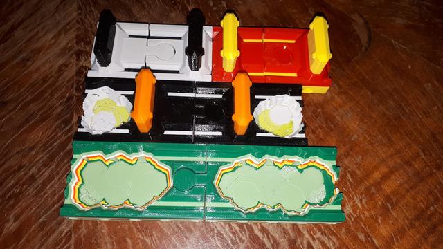 Wooden railway deadends and obstacles - Konce trati a překážky pro dřevěnou vláčkodráhu 3D model thumbnail