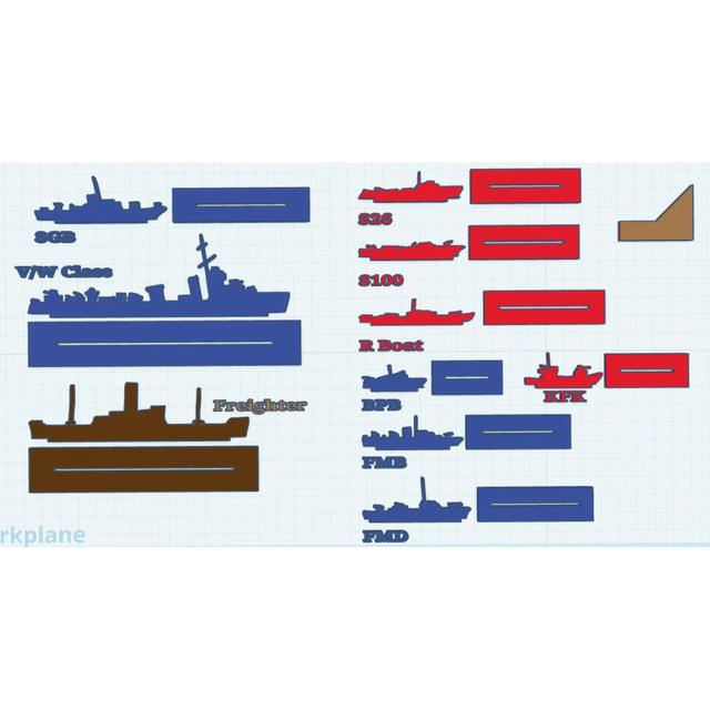Torpedoes and Tides Standees and tools 3D model thumbnail