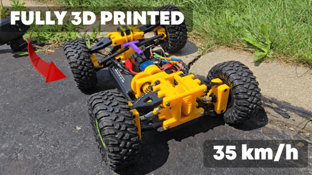 3d Printed RC Car (35kmh+) 3D model thumbnail