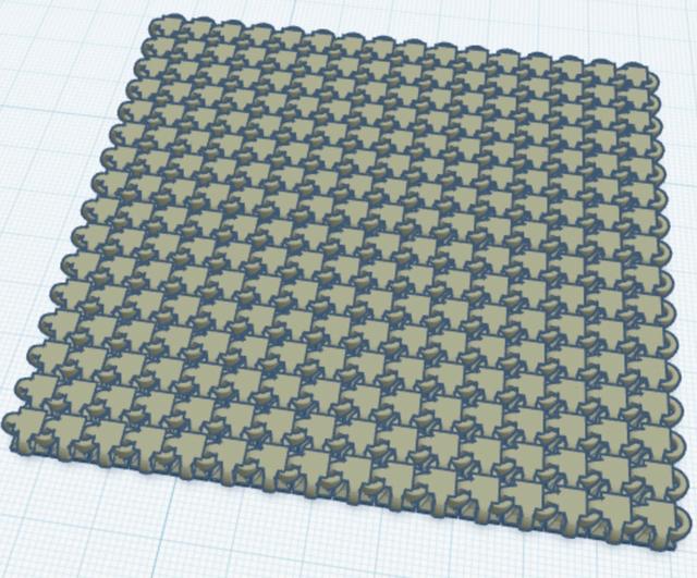 16 x 16 bend fabric 3D model thumbnail