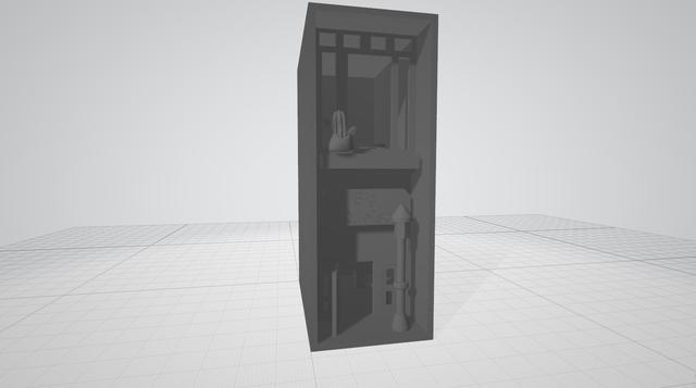 Simple book nook 3D model thumbnail