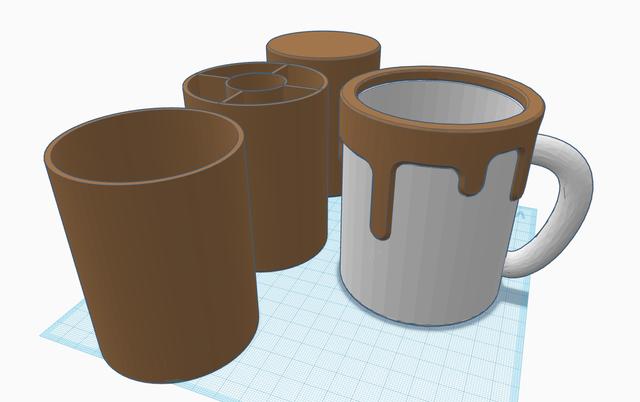 Drippy Mug - Coffee Mug/Cup 3D model thumbnail