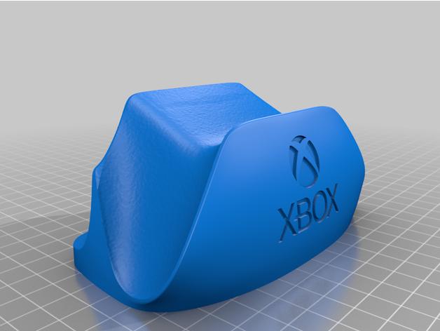 Minimalistic Xbox Controller Stand with Logo 3D model thumbnail
