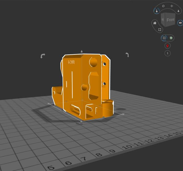X axis motor and idler mounts without linear rail groove 3D model thumbnail