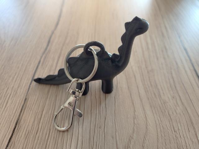 Cute Stylized Dinosaur keychain 3D model thumbnail