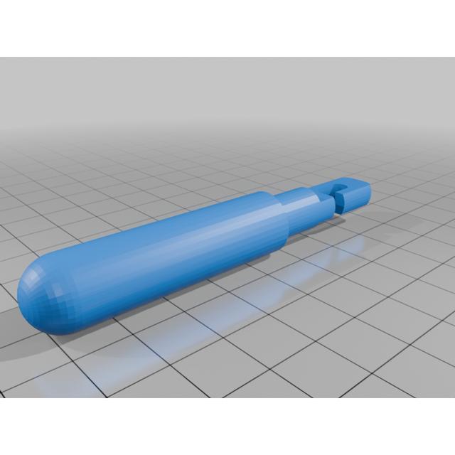 Pencil White Cane Tip - Hooked 3D model thumbnail