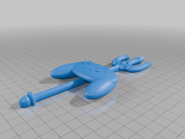 Gameing trident 3D model thumbnail