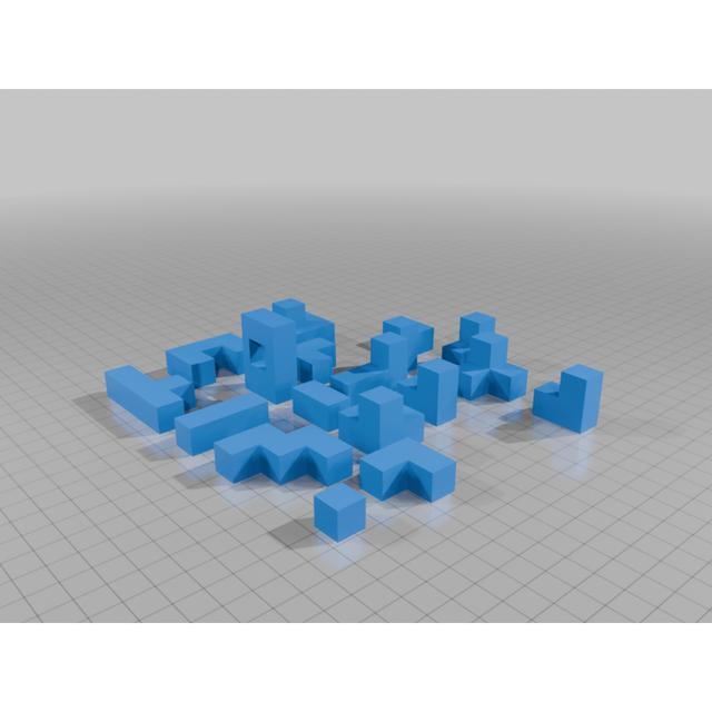 3D Puzzle (Forms a Square) No Instructions Figure it out 3D model thumbnail