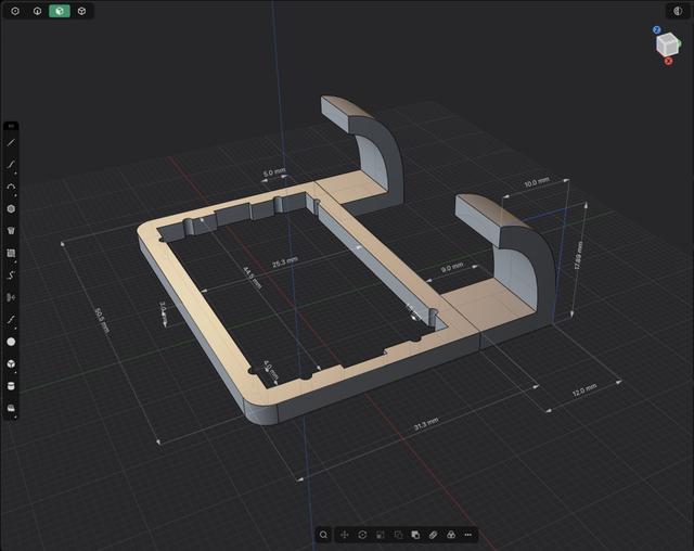 Flashforge AD5M Pro Chamber Hygrometer Mount 3D model thumbnail