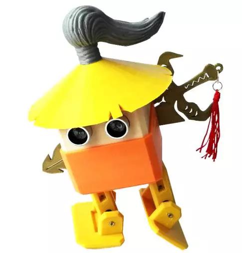 Otto as a Samurai robot 3D model thumbnail