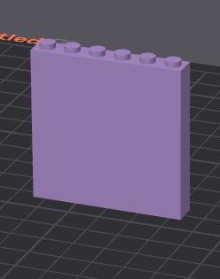 5 by 6 by 1 Brick ( Based on Part No. 59349 ) 3D model thumbnail