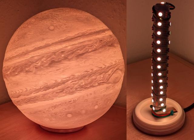 LED-Strip base for Solar System Lithophane Planet Lamp Collection WLED 3D model thumbnail