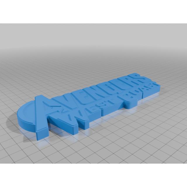 Avengers West Coast - logo 3D model thumbnail