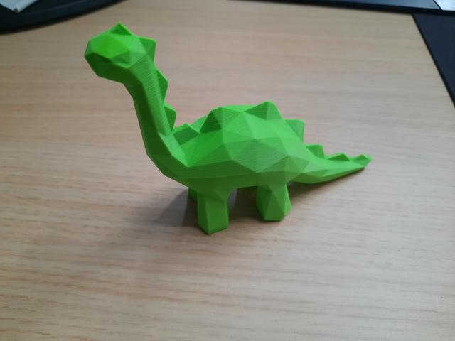 Cute longneck dinosaur low-poly 3D model thumbnail