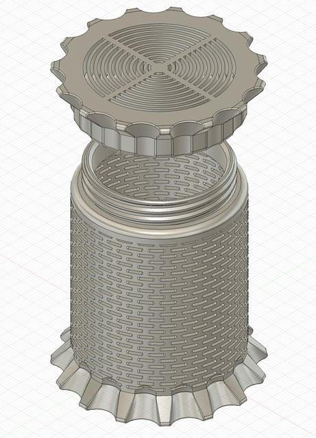 Silica container spool clamp 3D model thumbnail
