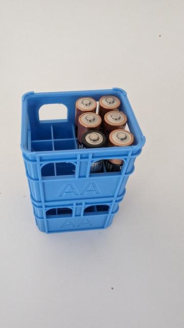 Stackable beer crate for batteries 3D model thumbnail
