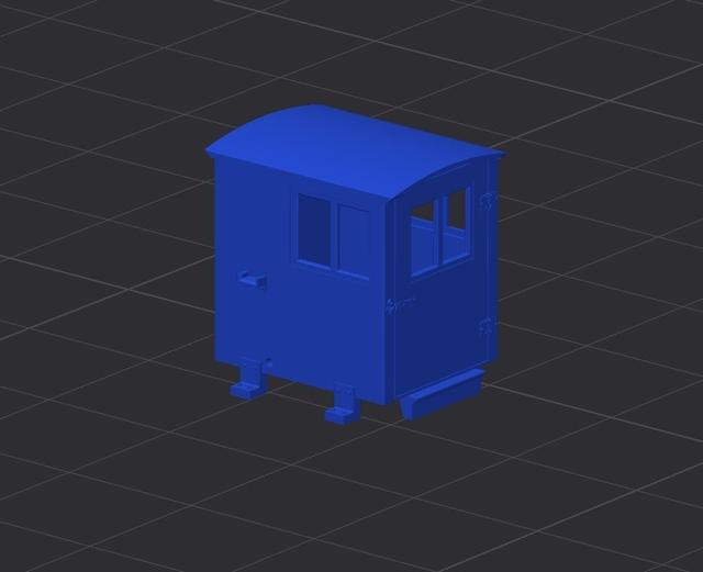 Southern Ry Tender Doghouse - Multi Scales 3D model thumbnail