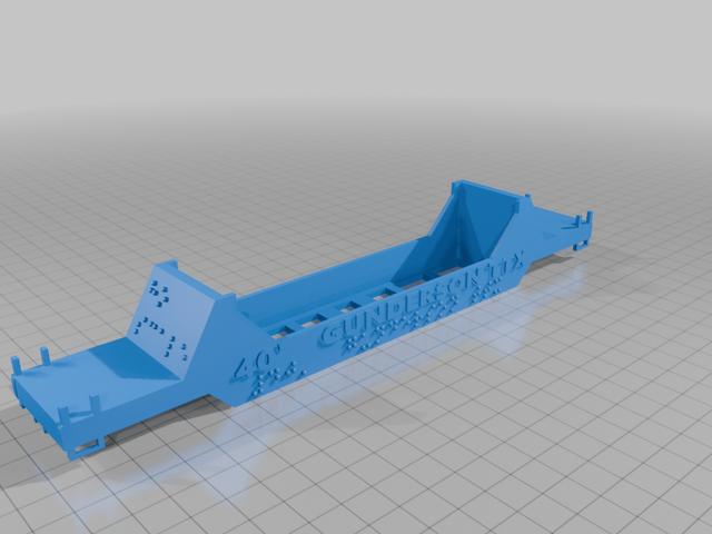 GUNDERSON TWIN STACK WELL CAR WITH BRAILLE MARKING 3D model thumbnail