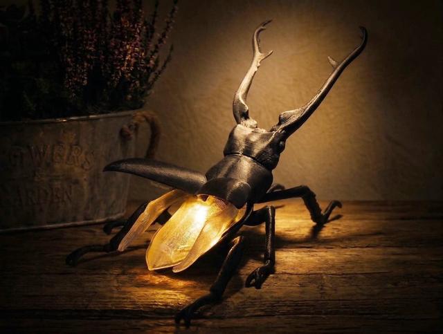 Stag beetle Lamp 3D model thumbnail