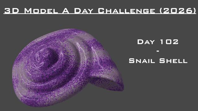 Model A Day Challenge - Day 102 - Snail Shell 3D model thumbnail